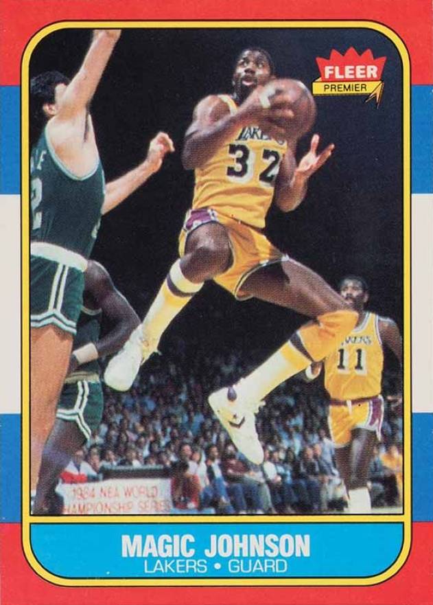 1986 Fleer Magic Johnson #53 Basketball Card