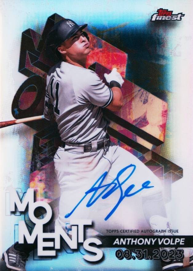 2024 Topps Finest Finest Moments Autographs Anthony Volpe #FMAAV Baseball Card