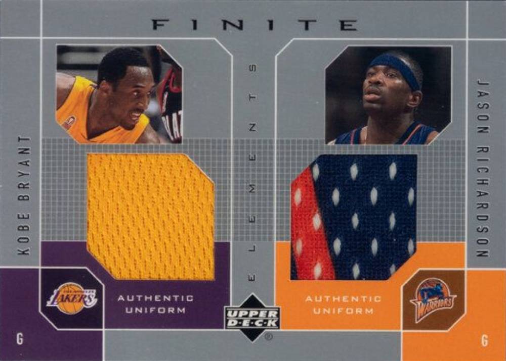 2002 Upper Deck Finite Elements Dual Uniforms Warm-Up Kobe Bryant/Jason Richardson #KBJRU Basketball Card