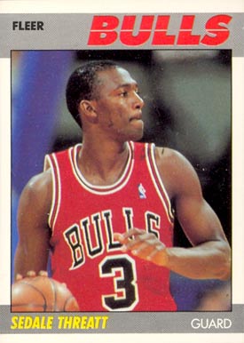 1987 Fleer Sedale Threatt #110 Basketball Card