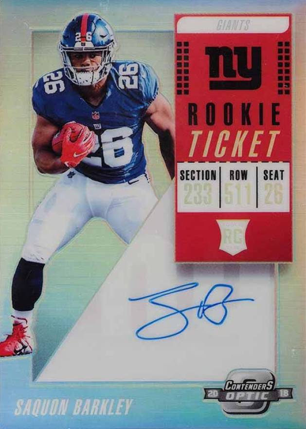 2018 Panini Contenders Optic Saquon Barkley #102 Football Card