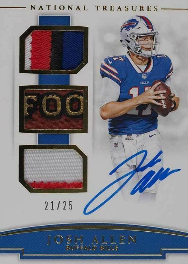 2018 Panini National Treasures Rookie NFL Gear Signature Trios Josh Allen #RST-JA Football Card