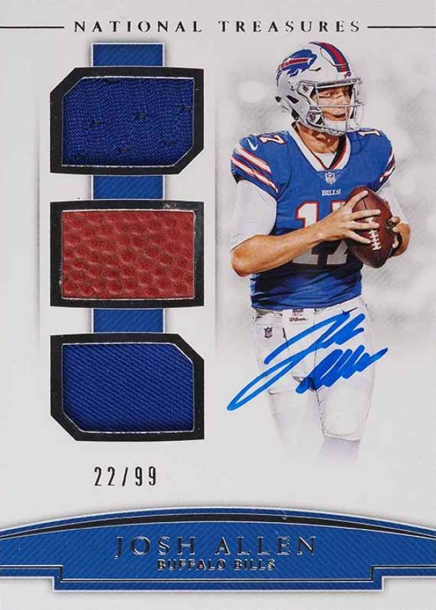 2018 Panini National Treasures Rookie NFL Gear Signature Trios Josh Allen #RST-JA Football Card