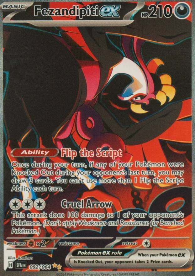 2024 Pokemon Sfa EN-Shrouded Fable Fezandipiti EX #092 TCG Card