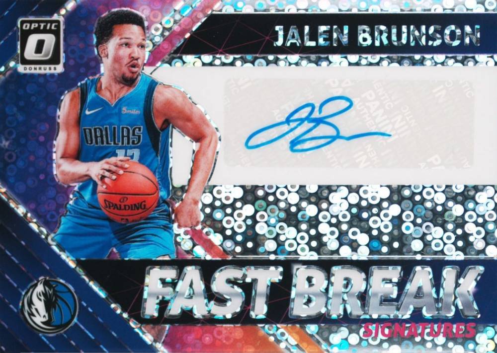 2018 Panini Donruss Optic Fast Break Signatures Jalen Brunson #JBR Basketball Card