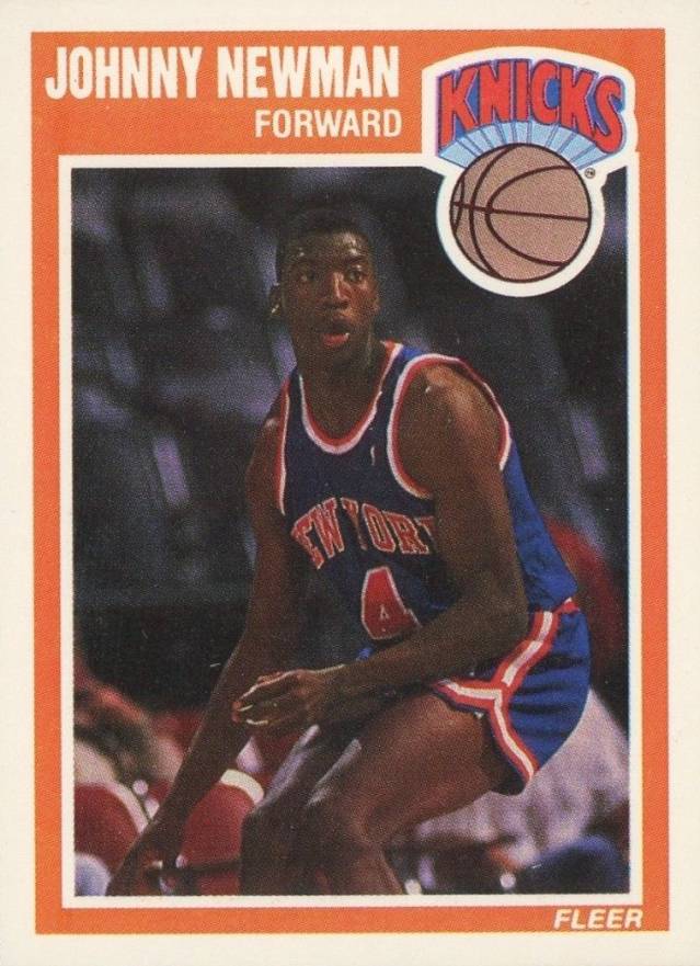 1989 Fleer Johnny Newman #102 Basketball Card