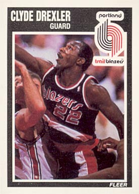 1989 Fleer Clyde Drexler #128 Basketball Card