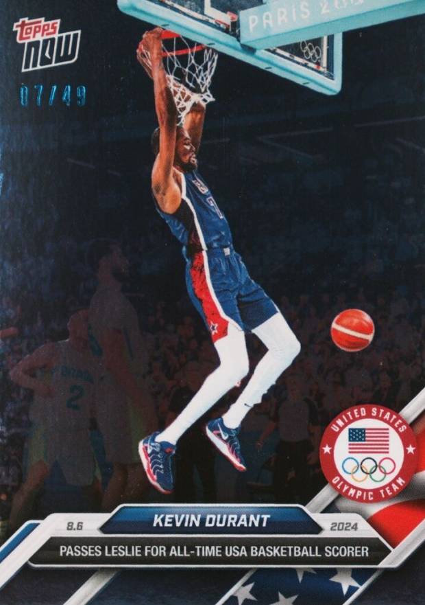 2024 Topps Now Olympic Games Kevin Durant #20 Basketball Card