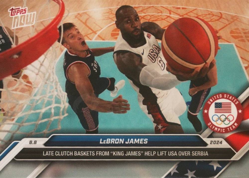 2024 Topps Now Olympic Games LeBron James #24 Basketball Card