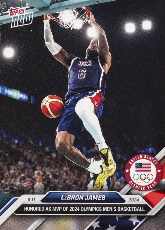 2024 Topps Now Olympic Games LeBron James #30 Basketball Card