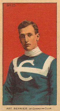 1910 Imperial Art Bernier of Canadian Club #25 Hockey Card