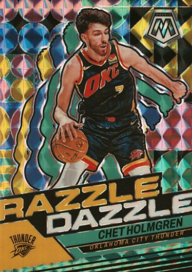 2023 Panini Mosaic Razzle Dazzle Chet Holmgren #14 Basketball Card