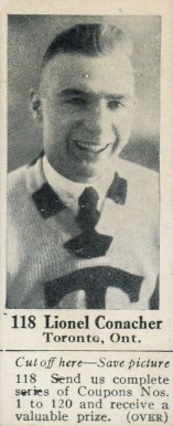 1925 Dominion Chocolate Lionel Conacher #118 Hockey Card