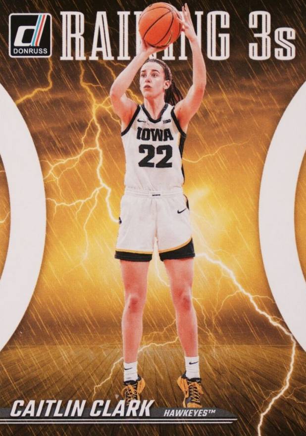 2024 Panini Caitlin Clark Collection Reigning 3's Caitlin Clark #R1 Basketball Card