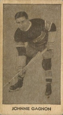 1933 V129 Anonymous Johnny Gagnon #43 Hockey Card
