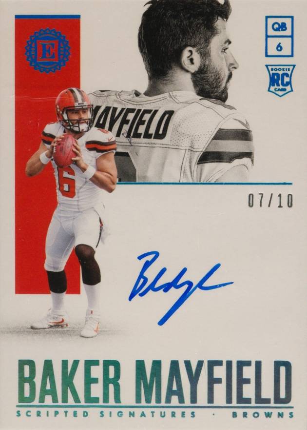 2018 Panini Encased Scripted Signatures Baker Mayfield #BM Football Card