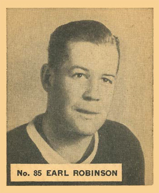 1937 World Wide Gum Earl Robinson #85 Hockey Card