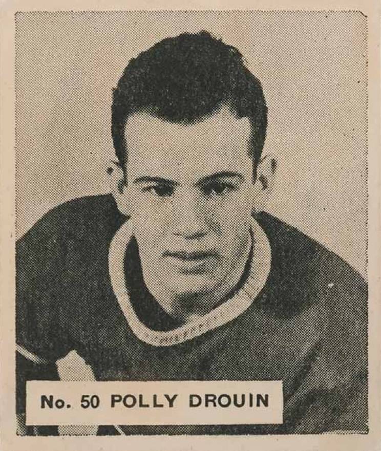 1937 World Wide Gum Polly Drouin #50 Hockey Card