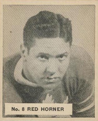 1937 World Wide Gum Red Horner #8 Hockey Card