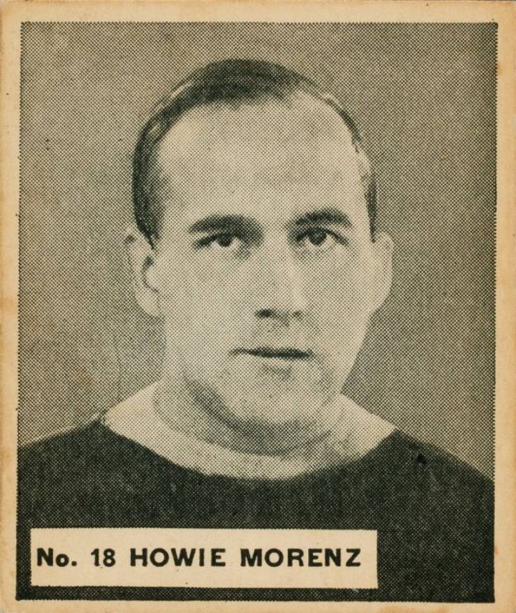 1937 World Wide Gum Howie Morenz #18 Hockey Card