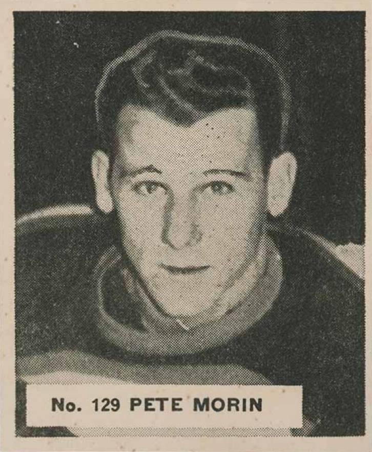 1937 World Wide Gum Pete Morin #129 Hockey Card