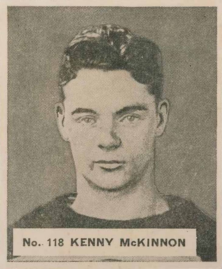 1937 World Wide Gum Kenny McKinnon #118 Hockey Card