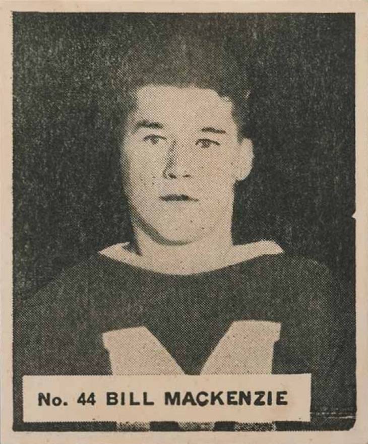 1937 World Wide Gum Bill MacKenzie #44 Hockey Card