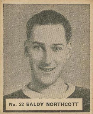 1937 World Wide Gum Baldy Northcott #22 Hockey Card