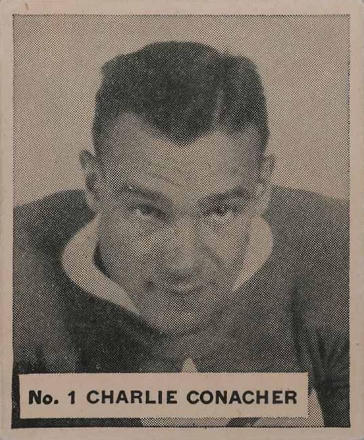 1937 World Wide Gum Charlie Conacher #1 Hockey Card