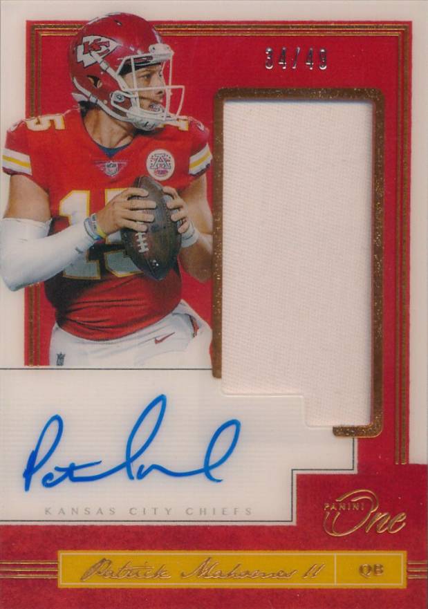 2018 Panini One Patrick Mahomes II #129 Football Card