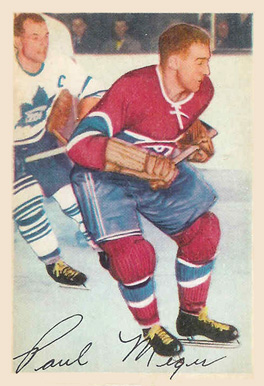 1953 Parkhurst Paul Meger #21 Hockey Card