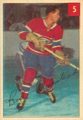 1954 Parkhurst Bert Olmstead #5 Hockey Card