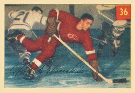 1954 Parkhurst Alex Delvecchio #36 Hockey Card