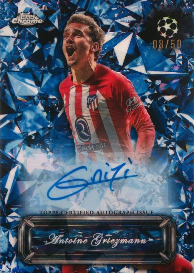 2023 Topps Chrome Sapphire Edition UEFA Club Competitions Sapphire Selections Autographs Antoine Griezmann #AG Soccer Card