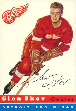 1954 Topps Glen Skov #16 Hockey Card