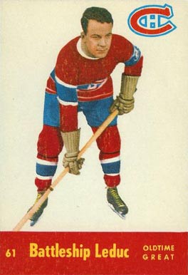 1955 Parkhurst Battleship Leduc #61 Hockey Card