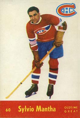 1955 Parkhurst Sylvio Mantha #60 Hockey Card