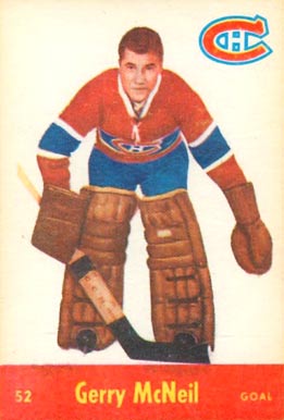 1955 Parkhurst Gerry McNiel #52 Hockey Card