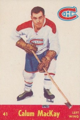 1955 Parkhurst Calum McKay #41 Hockey Card