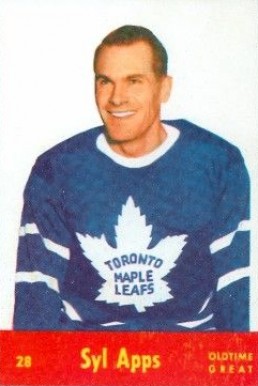 1955 Parkhurst Syl Apps #28 Hockey Card