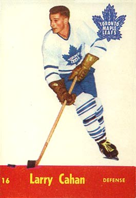 1955 Parkhurst Larry Cahan #16 Hockey Card