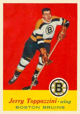 1957 Topps Jerry Toppazzini #5 Hockey Card