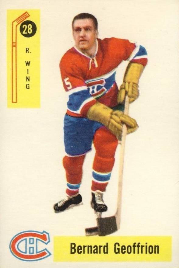 1958 Parkhurst Bernie Geoffrion #28 Hockey Card