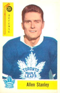 1958 Parkhurst Allan Stanley #23 Hockey Card