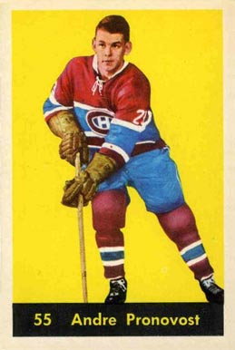 1960 Parkhurst Andre Pronoost #55 Hockey Card