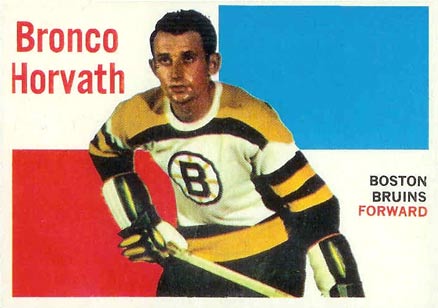 1960 Topps Bronco Horvath #54 Hockey Card