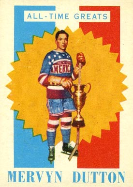 1960 Topps Mervyn Dutton #16 Hockey Card
