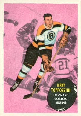 1961 Topps Jerry Toppazzini #9 Hockey Card