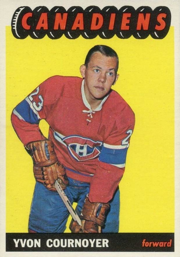 1965 Topps Yvan Cournoyer #76 Hockey Card