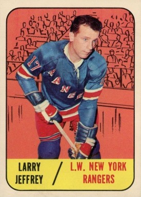 1967 Topps Larry Jeffrey #21 Hockey Card